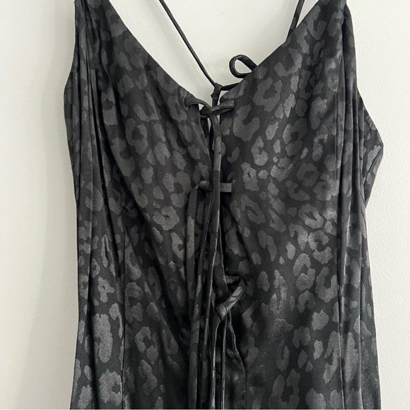 Free People Intimately Black Satin Slip Dress - Picture 2 of 4